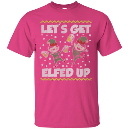 Christmas T-shirt Let's Get Elfed Up Heliconia