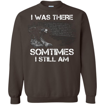 I Was There Sometimes I Still Am Military Shirt Dark Chocolate