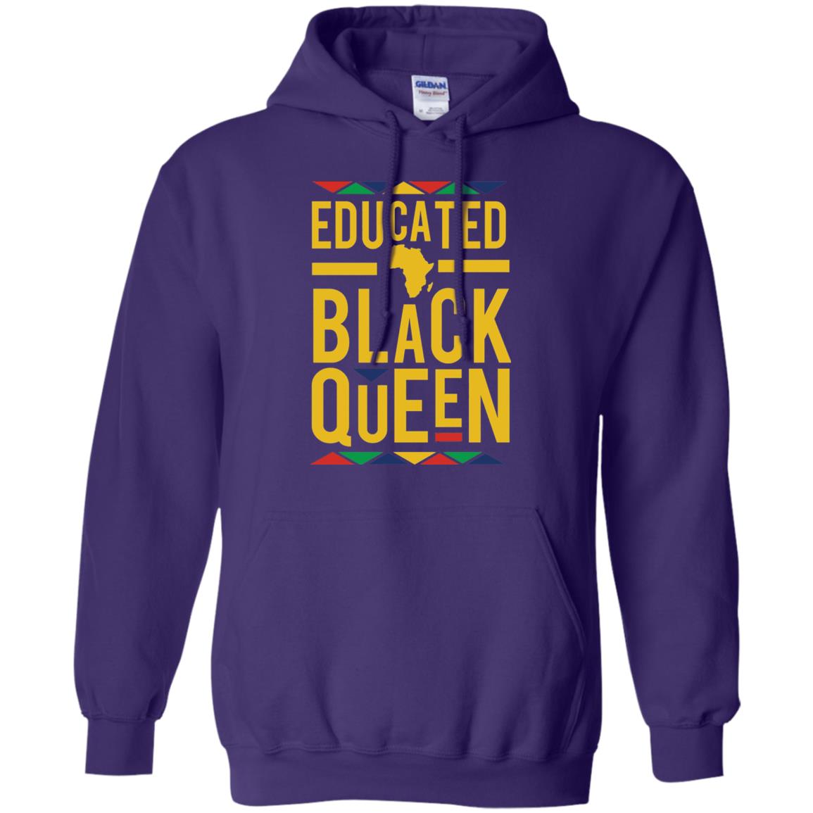African Dna Pride T-shirt Dashiki Educated Black Queen Purple