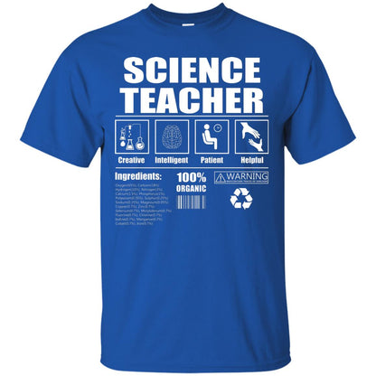 Science Teacher Shirt Creative Intelligent Patient Helpful Royal