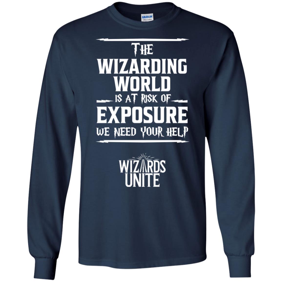 The Wizarding World Is At Risk Of Exposure Harry Potter T-shirt Navy