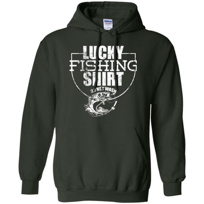 Fisherman T-shirt Lucky Fishing Shirt Do Not Wash Forest Green