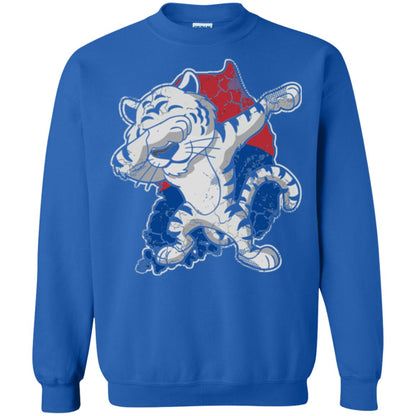 Dabbing White Tiger South Korea Flag T-shirt Royal