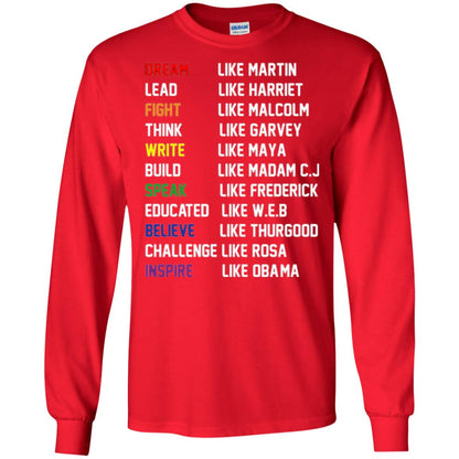Dream Like Martin Inspire Like Obama T-shirt Red