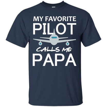 My Favorite Pilot Calls Me Papa Shirt For Grandpa Navy
