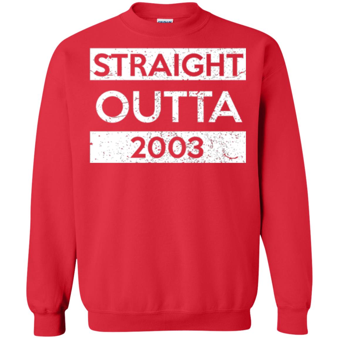 Brithday T-shirt Straight Outta 2003 Red