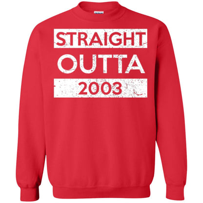 Brithday T-shirt Straight Outta 2003 Red