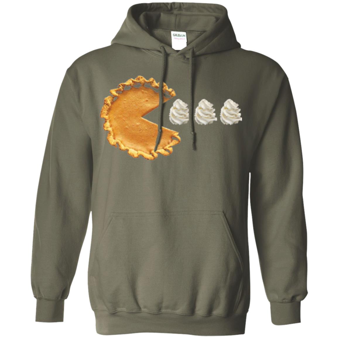 Pumpkin Pie Thanksgiving T-shirt Military Green
