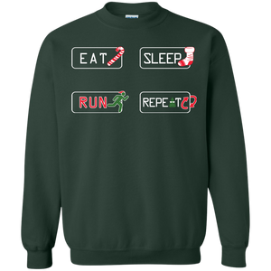 Christmas T-Shirt Eat Sleep Run Repeat