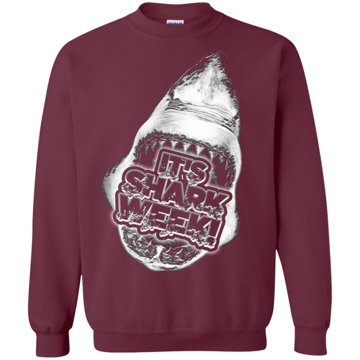 Every Day Of Shark Week T-shirt 2018 Maroon