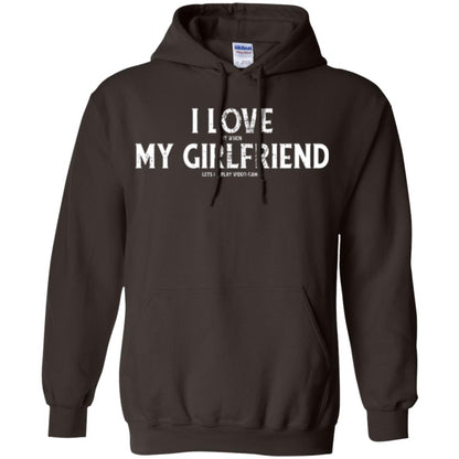 Funny Gamer T-shirt I Love My Girlfriend Lets Me Play Video Games Dark Chocolate