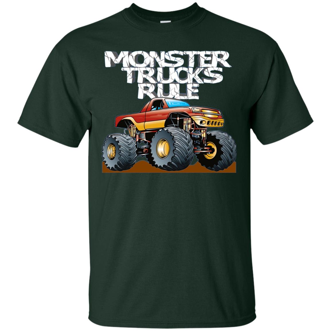 Monster Trucks Rule Trucker T-shirt Forest