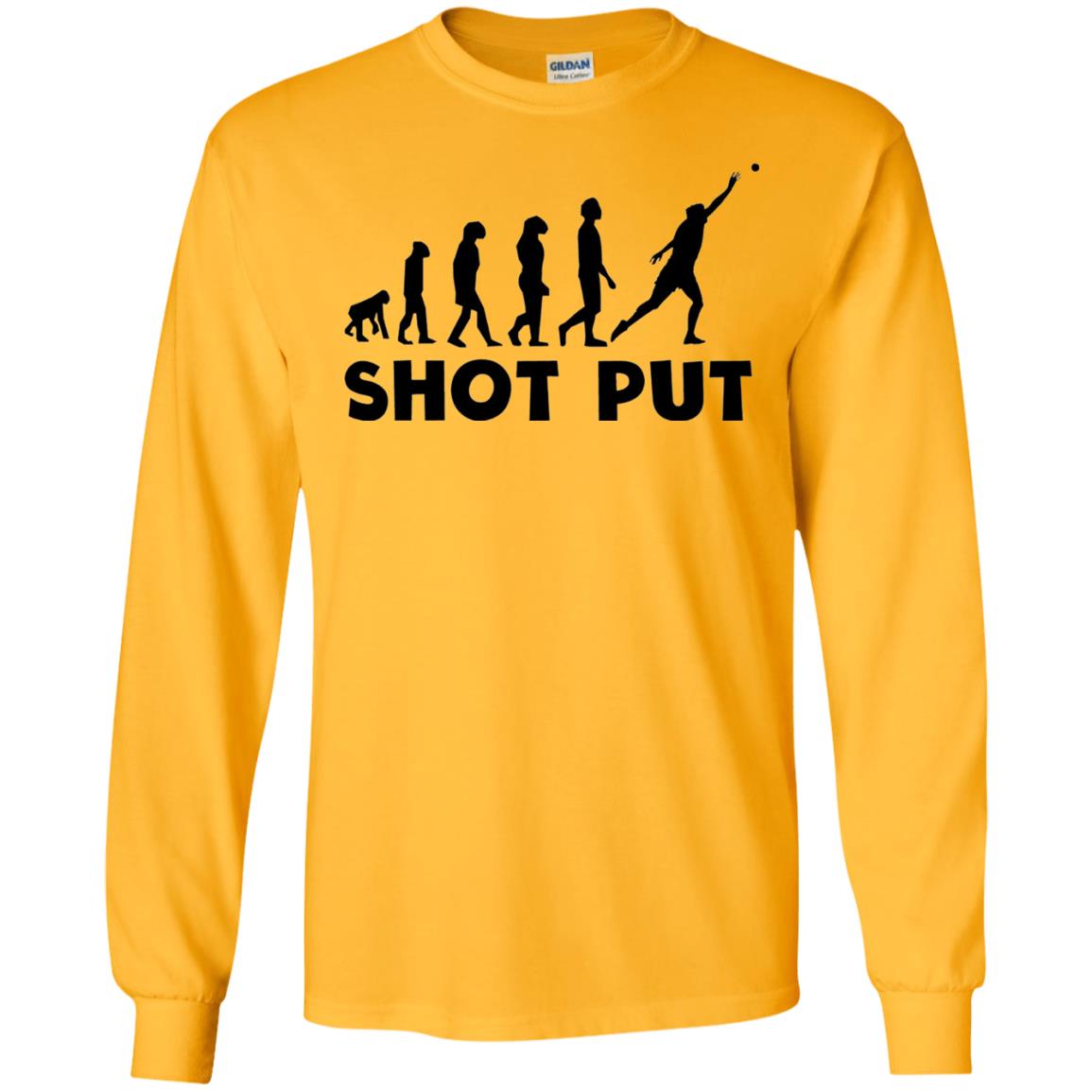 Funny Shot Put Evolution T-shirt Gold