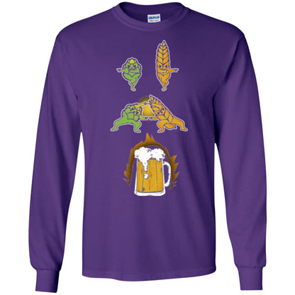 Hop And Malt Fusion To Beer Funny Beer Lover T-shirt Purple