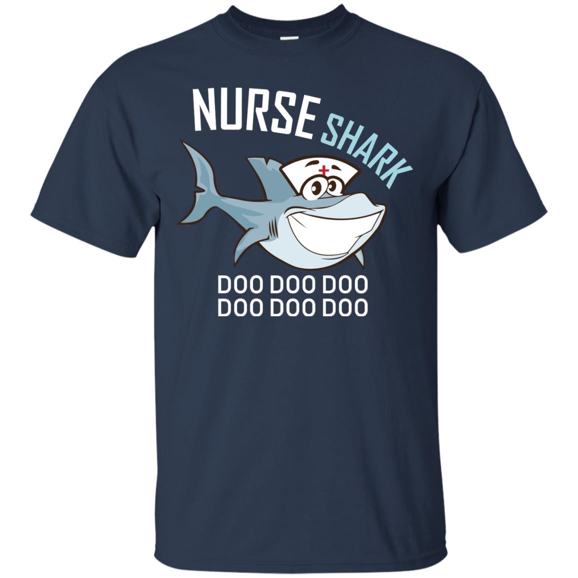 Nurse Shark Doo Doo Doo Shark Nursing Shirt Navy