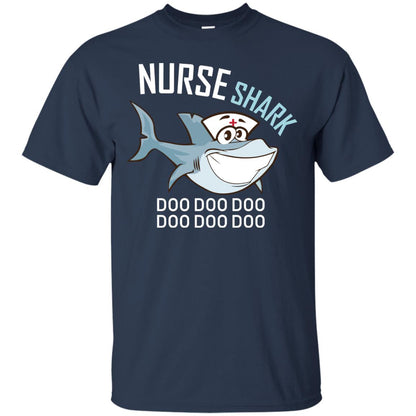 Nurse Shark Doo Doo Doo Shark Nursing Shirt Navy