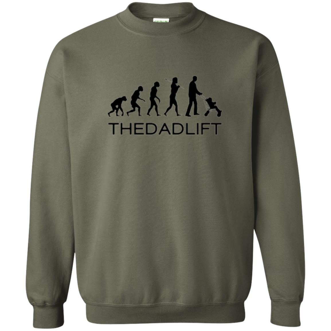 The Evolution Of Man T-shirt Thedadlift Military Green