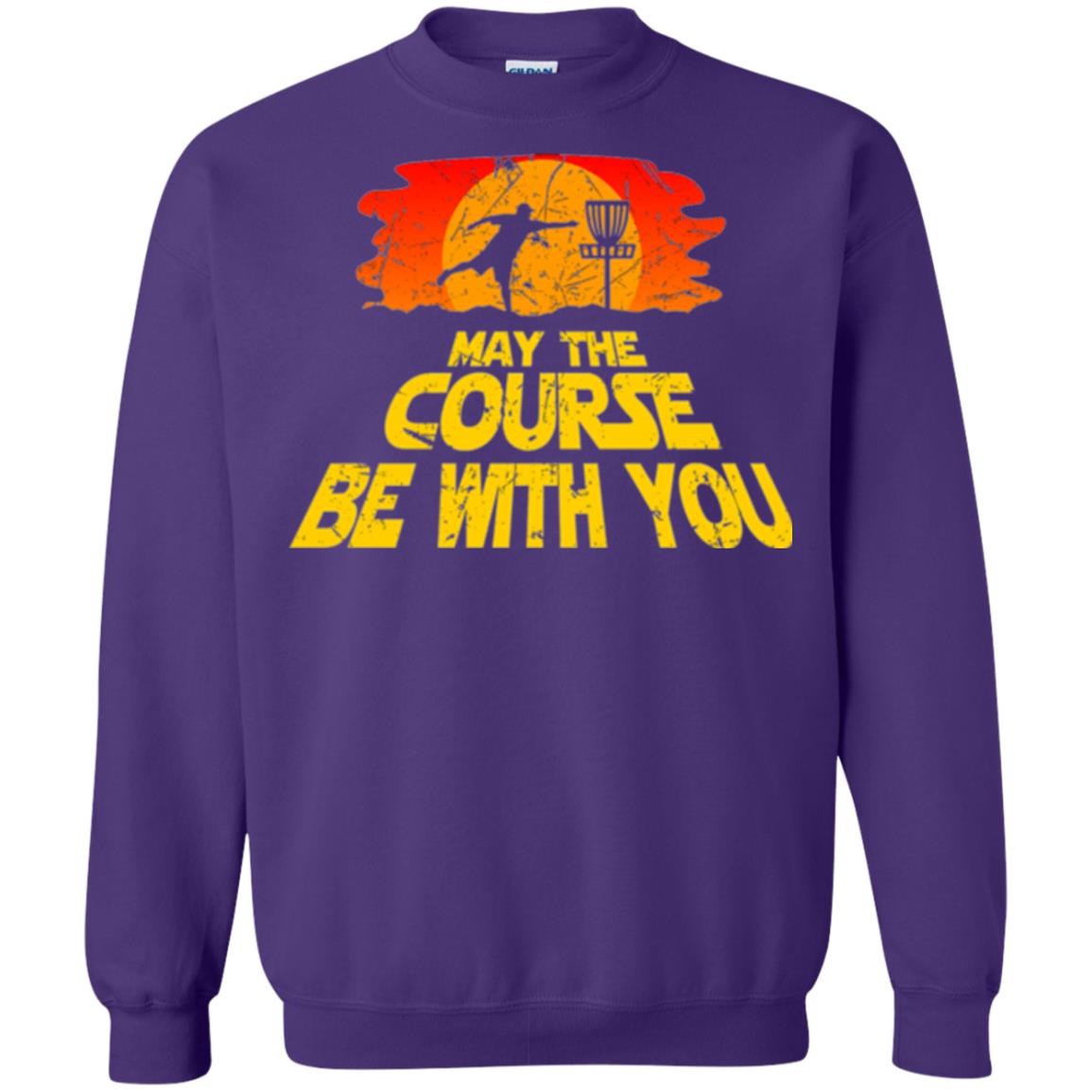 Disc Golf T-shirt May The Course Be With You Purple
