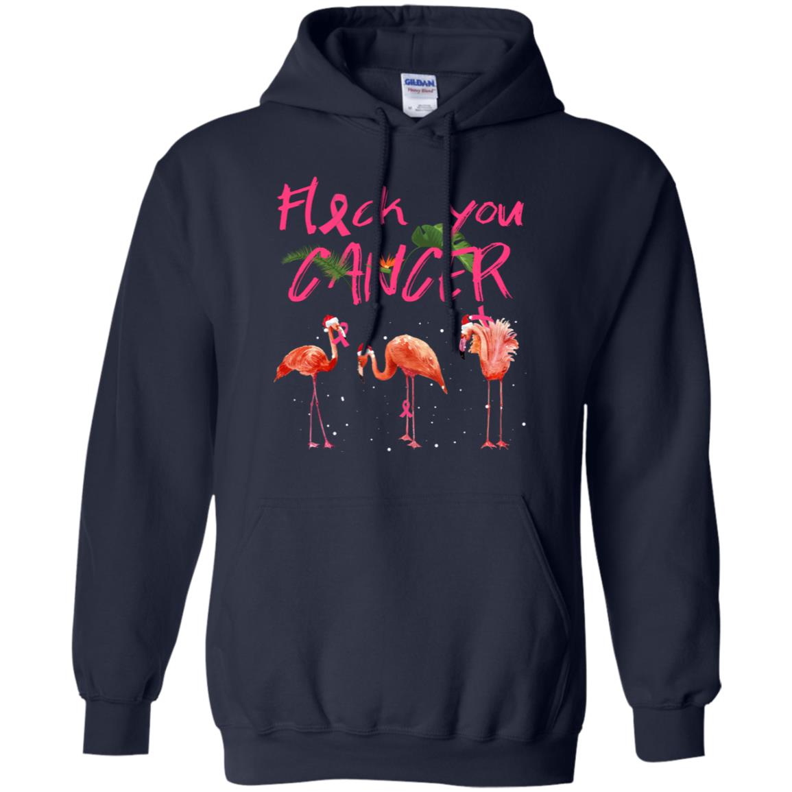 Flock You Cancer Breast Cancer Awareness Gift Shirt Navy