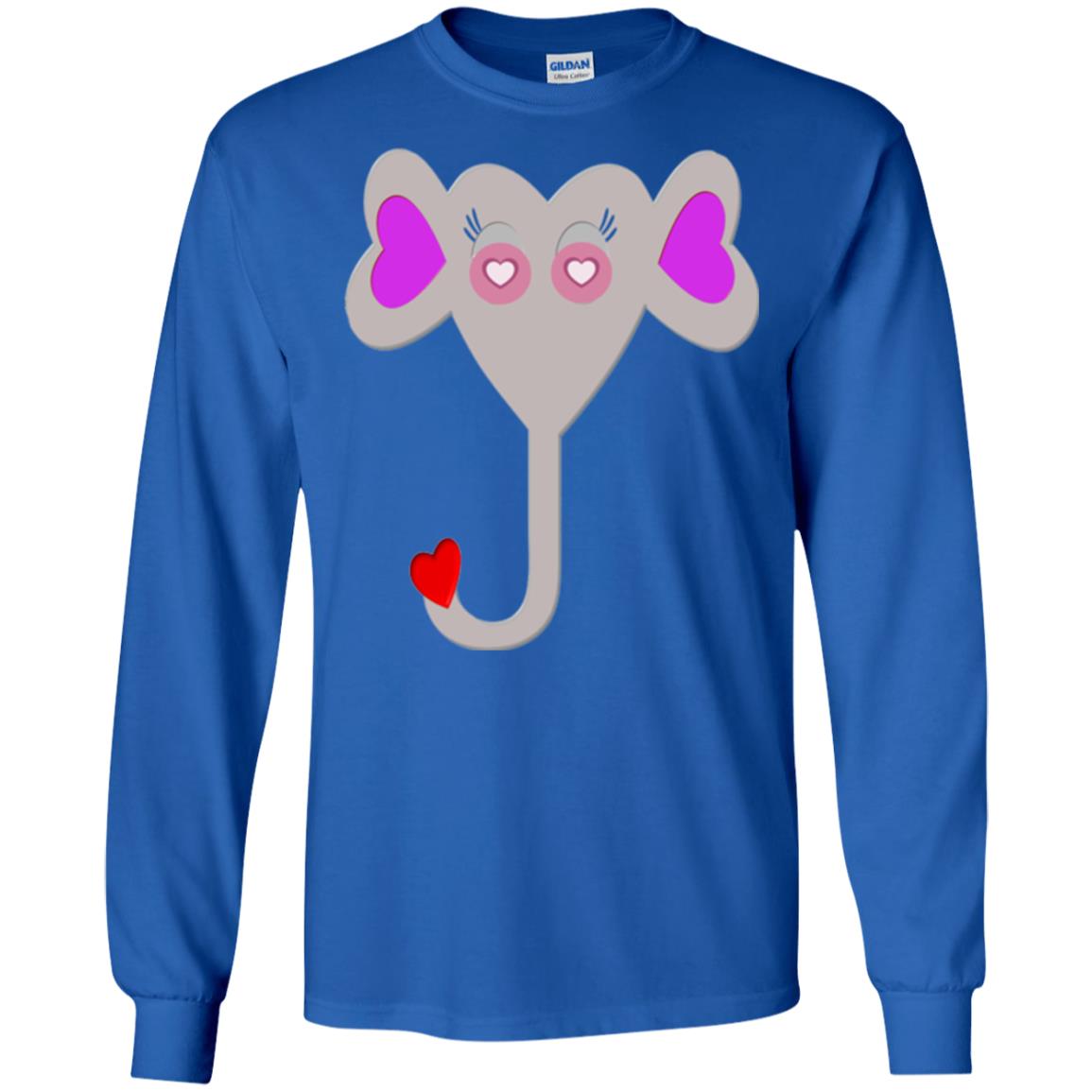 Pajama Plaid Elephant Heart Valentine Day T-shirt Royal