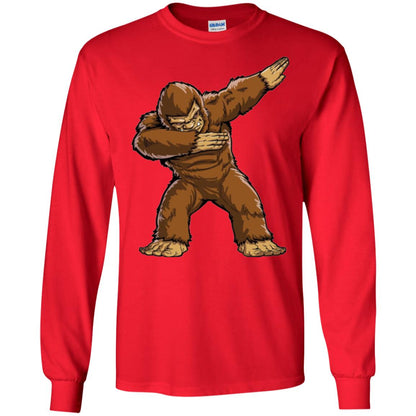 Monkey T-shirt Bigfoot Sasquatch Dabbing Red