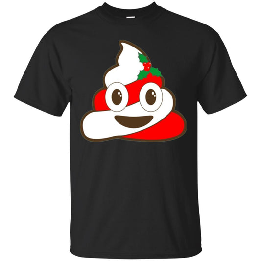 Funny Christmas T-shirt Poop Emojis Christmas Black