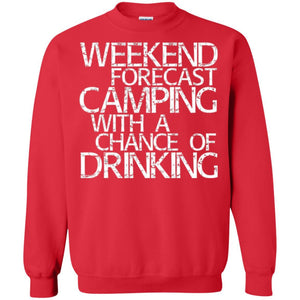 Camper T-shirt Weekend Forecast Camping With A Chance Of Drinking