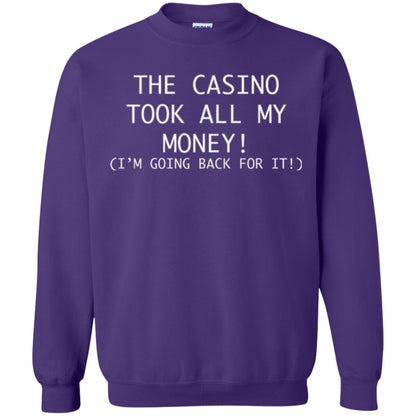 Gambler T-shirt The Casino Took All My Money Purple