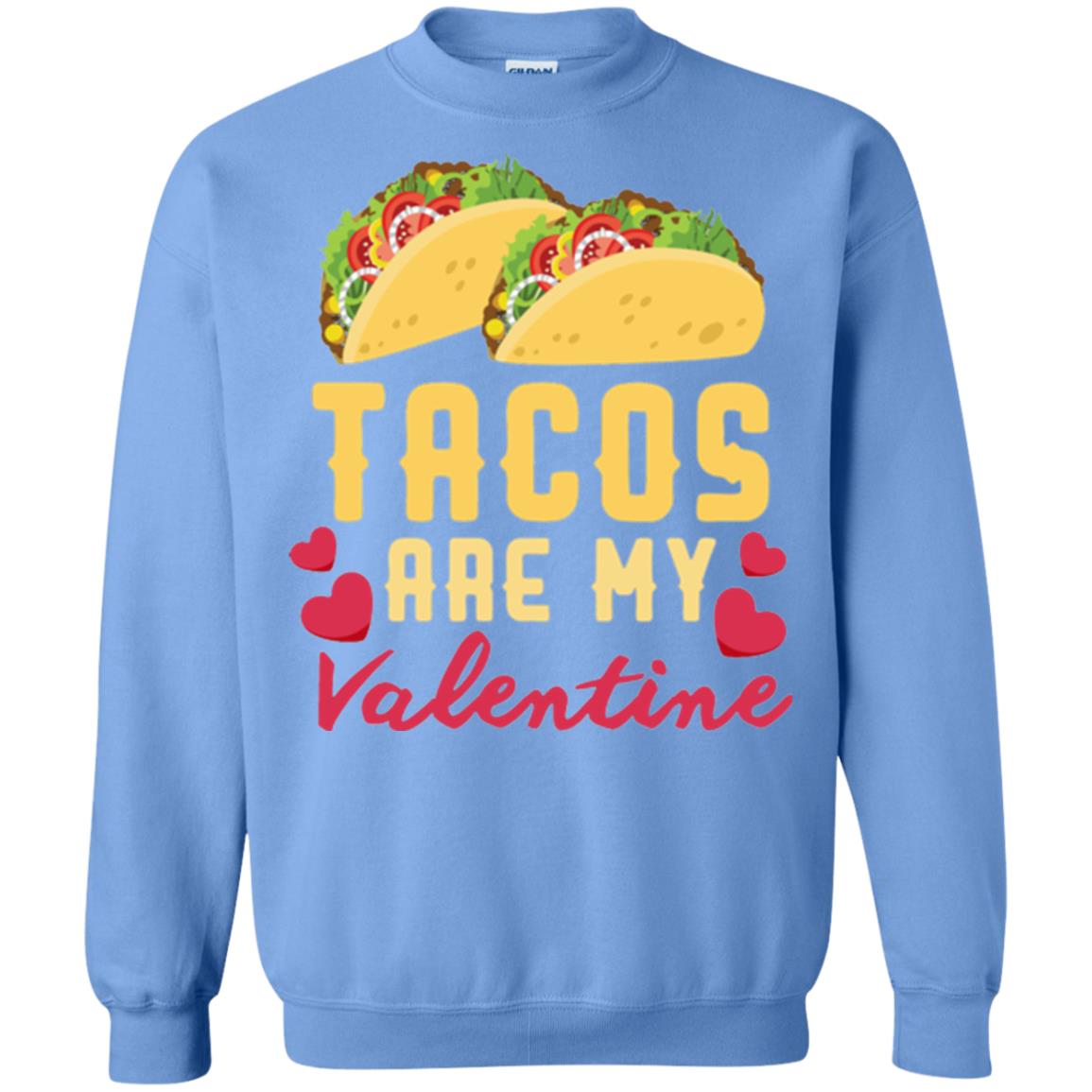 Funny Valentines Day Shirt Tacos Lovers Love Heart Gift Shirt Carolina Blue