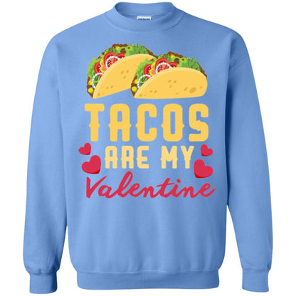 Funny Valentines Day Shirt Tacos Lovers Love Heart Gift Shirt Carolina Blue