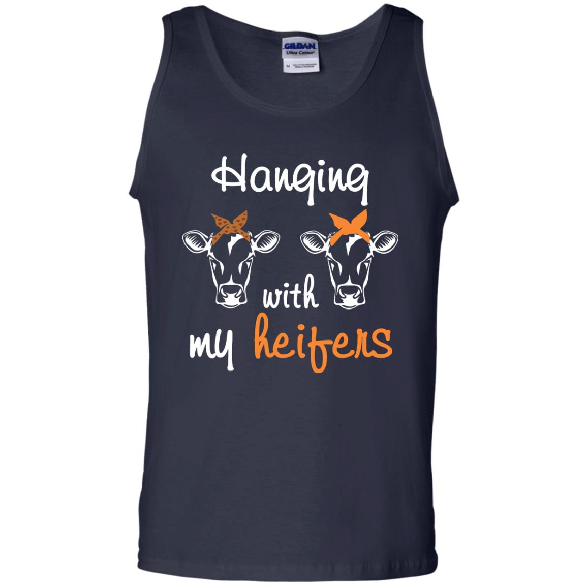 Heifers Lover Shirt Hanging With My Heifers Navy