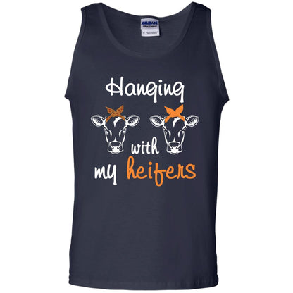 Heifers Lover Shirt Hanging With My Heifers Navy