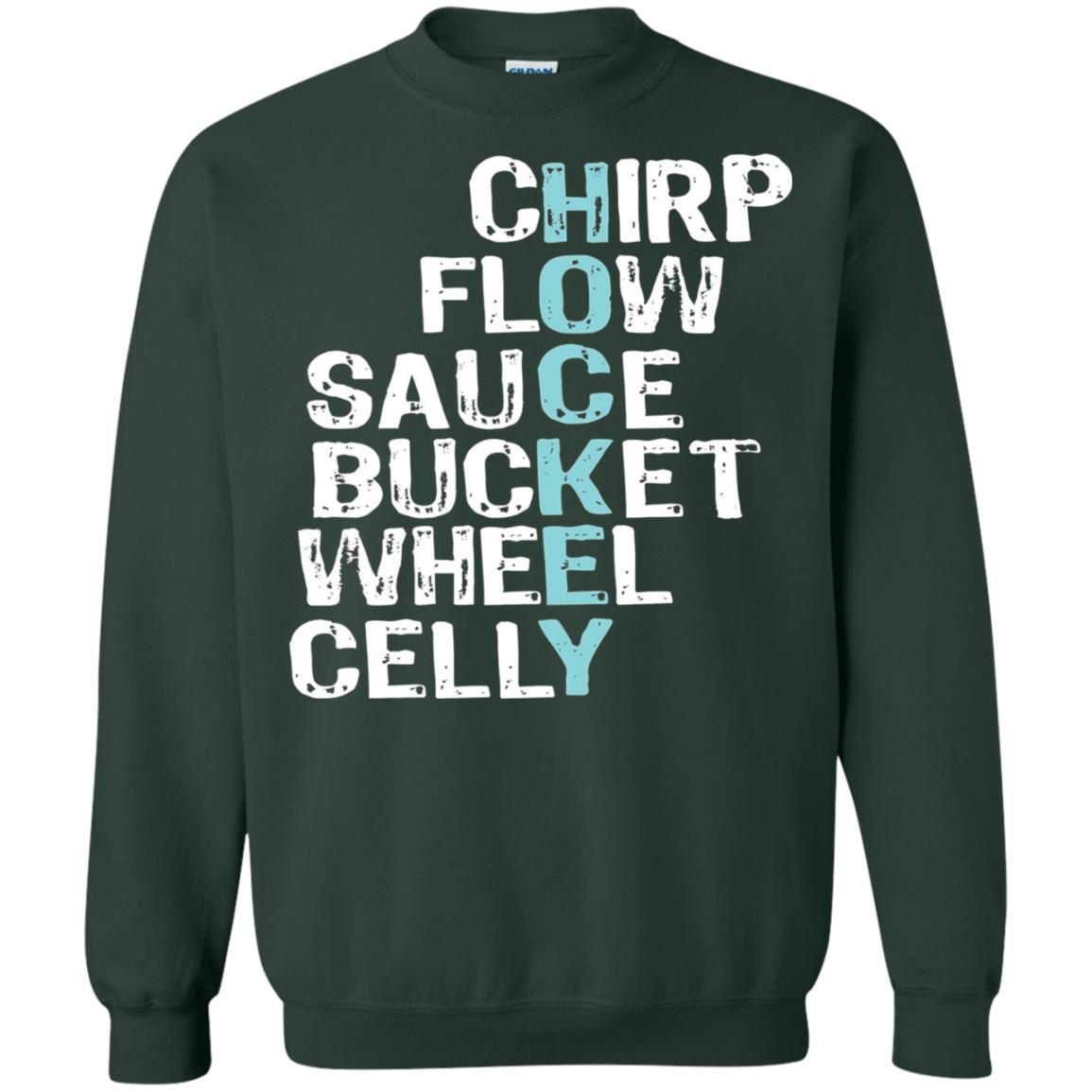 Eat Sleep Hockey Flow Celly Sauce Bucket Flow Wheel Shirt Forest Green
