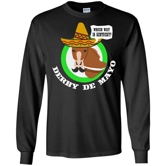 Derby De Mayo Kentucky Sombrero Mexican Horse Race T-shirt Black