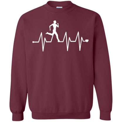 Running T-shirt Athletics Heartbeat Pulse Maroon