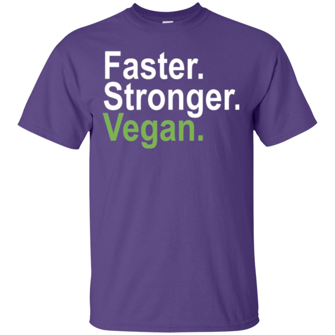 Vegetarian T-shirt Faster Stronger Vegan Purple