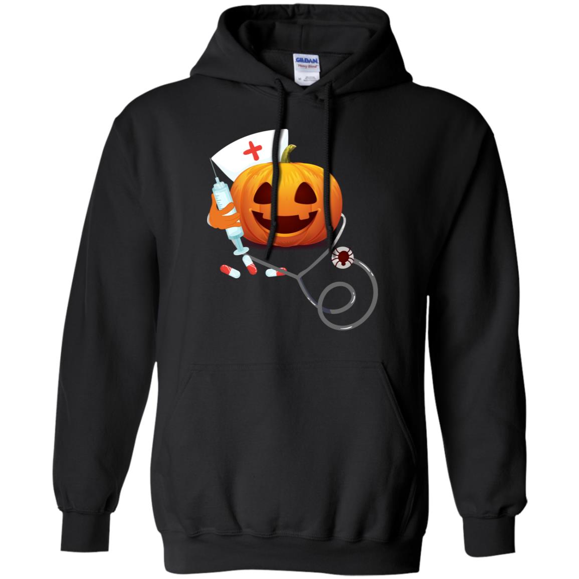 Pumpkin Nurse Nursing Halloween Gift ShirtG185 Gildan Pullover Hoodie 8 oz.