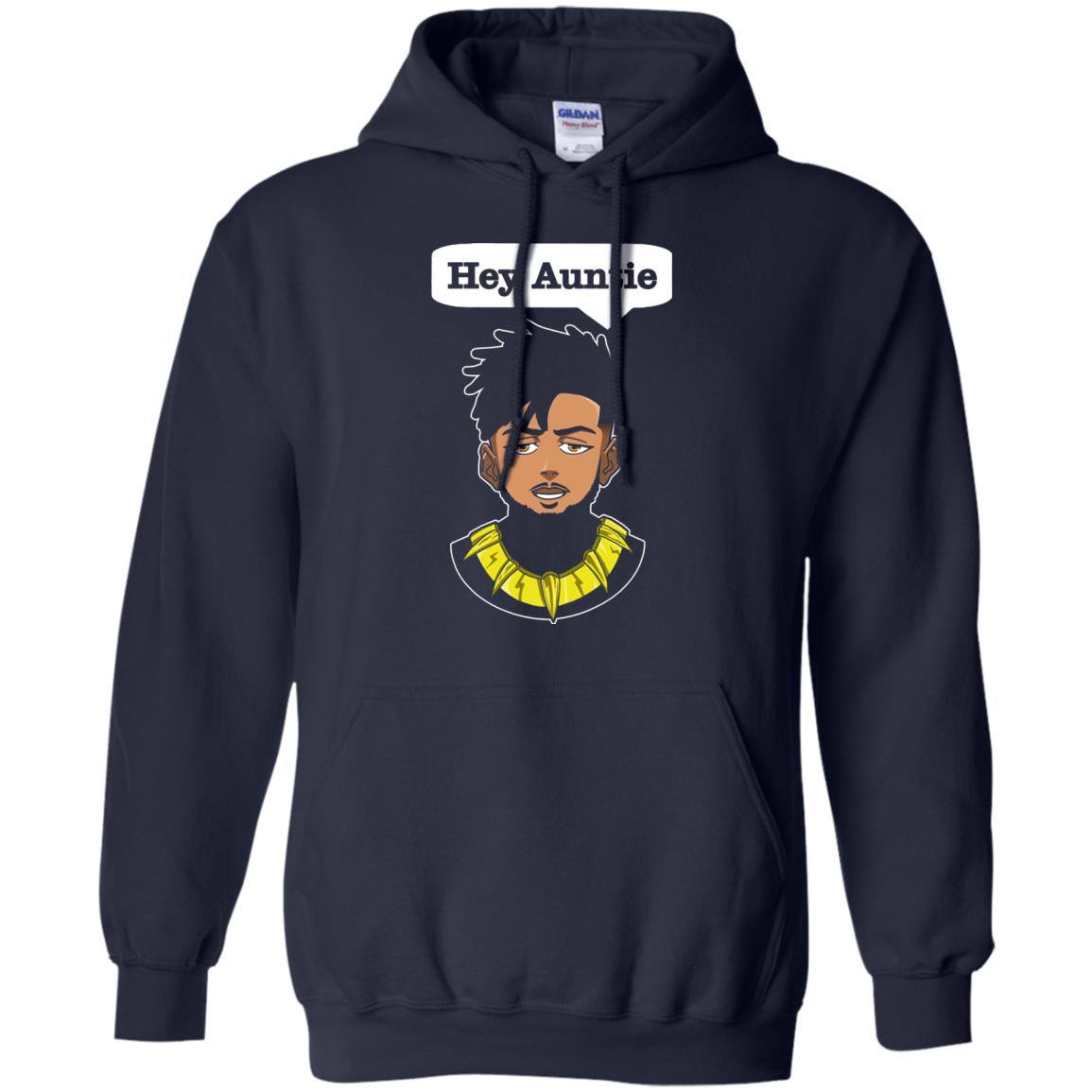 Hey Auntie Funny Saying Shirt For Black Panther Fan Navy