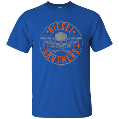 Skull Cross Wrench T-Shirt Diesel Brothers Go Hard Go Diesel Royal