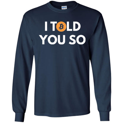 Bitcoin T-shirt I Told You So Navy
