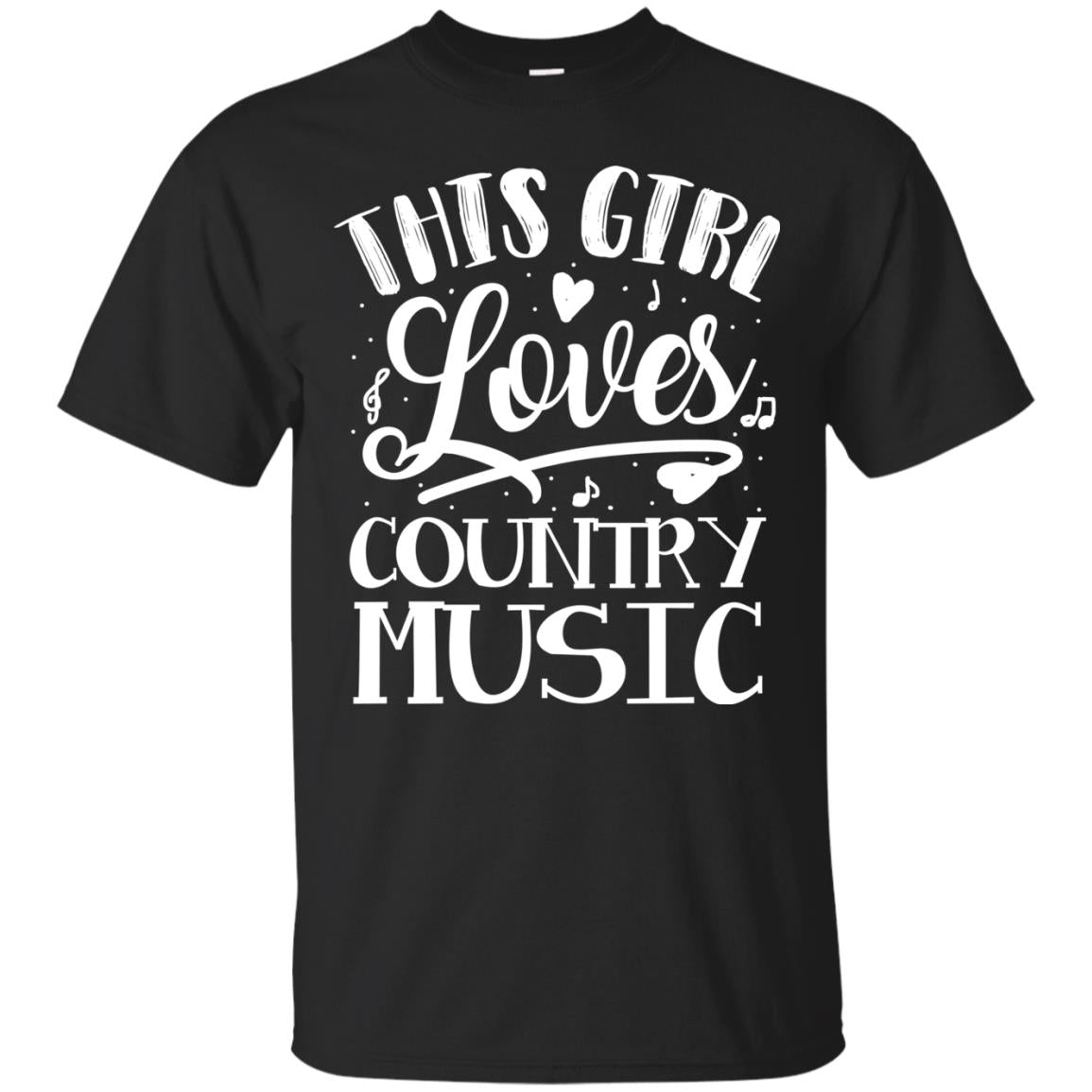 This Girl Loves Country Music Shirt Black