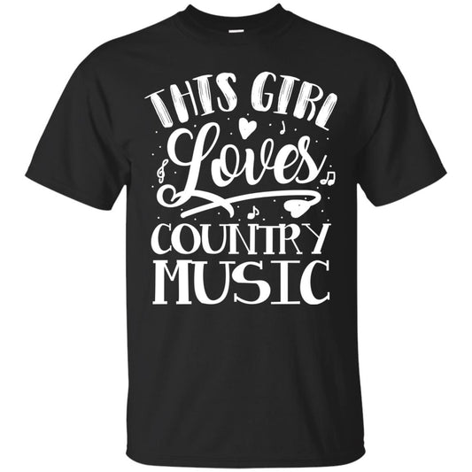 This Girl Loves Country Music Shirt Black
