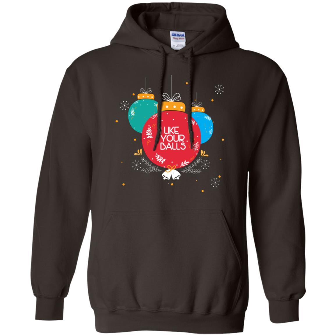 Christmas T-shirt I Like Your Balls Dark Chocolate