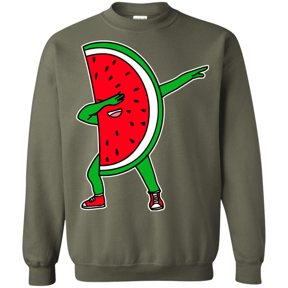 Dabbing Watermelon Shirt Military Green