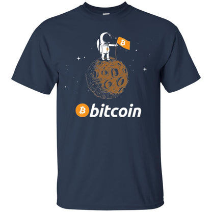 Bitcoin T-shirt Featuring Astronaut Navy