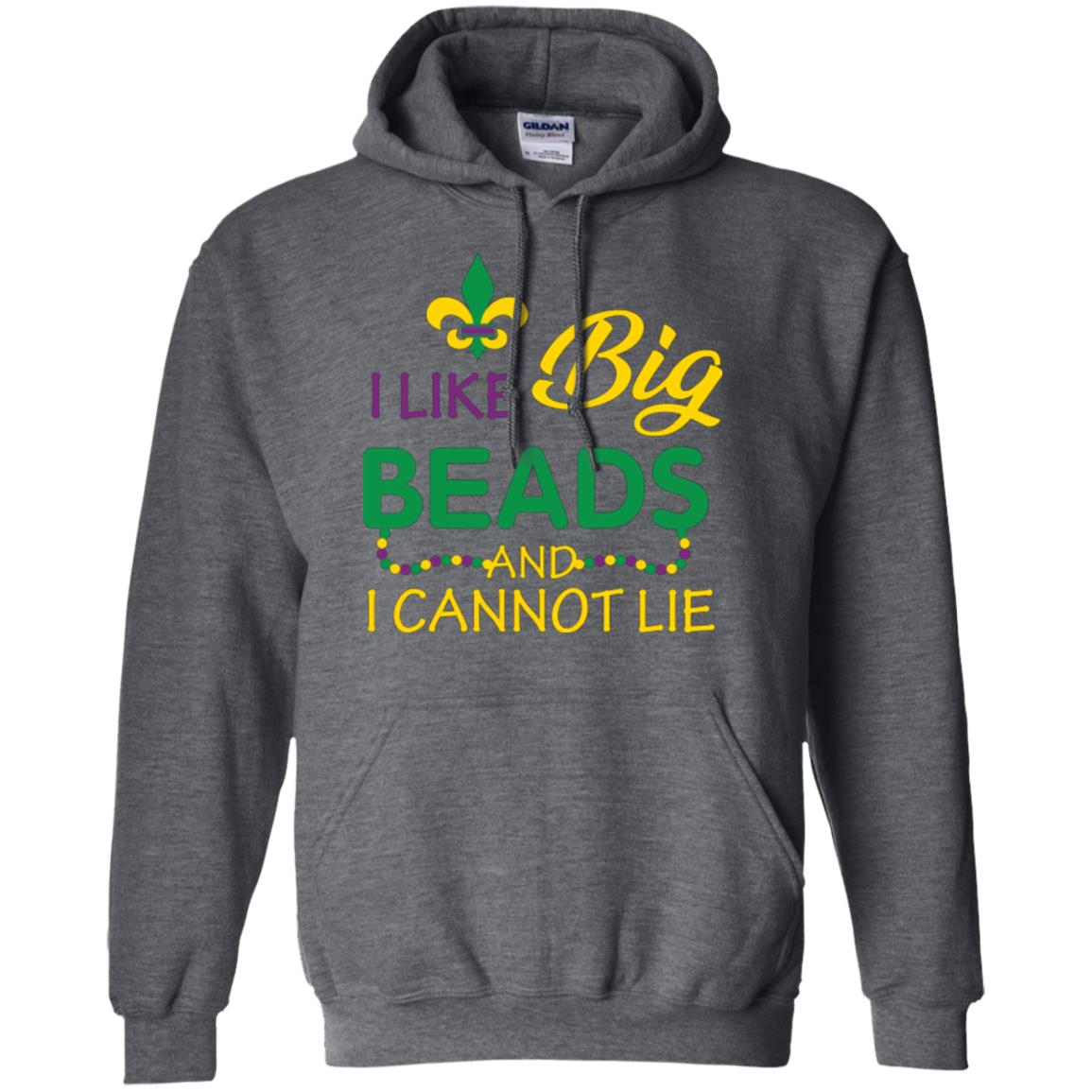 Mardi Gras T-shirt I Like Big Beads And I Cannot Lie Dark Heather