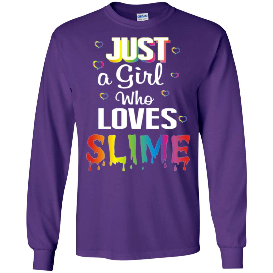 Slime Lovers T-shirt Just A Girl Who Loves Slime Purple