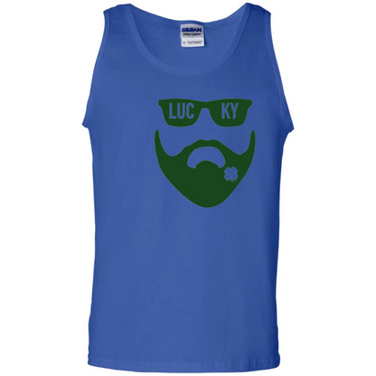Green Bearded Clover Lucky Charm St. Patrick_s Day T-shirt Royal