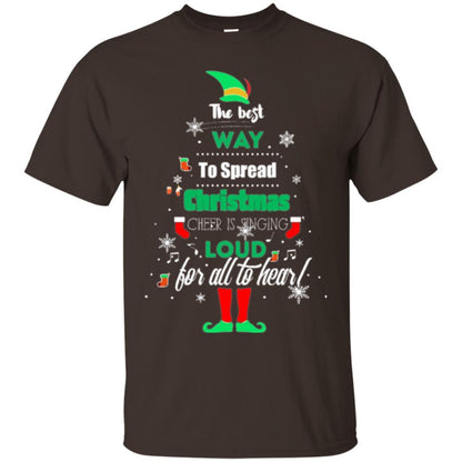 Elf Christmas T-shirt The Best Way To Spread Christmas Cheer Dark Chocolate