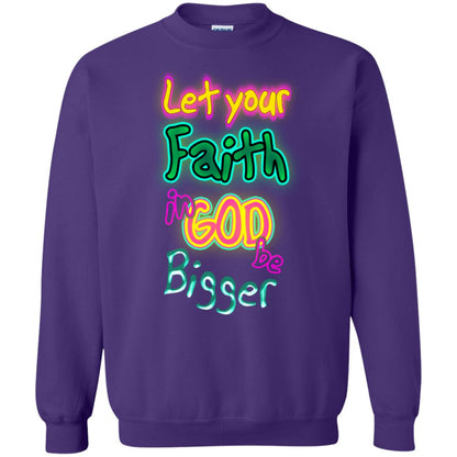 Let Your Faith In God Be Bigger Best Quote Shirt Purple